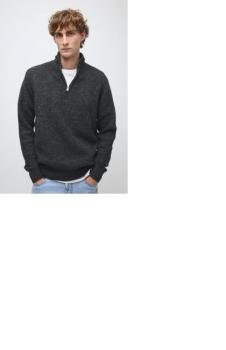 Sweaters medio cierre gris