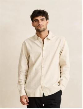 Camisa de lino Rhythm beige